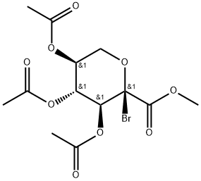 L-Gulonic acid, 2,6-anhydro-2-C-bromo-, methyl ester, triacetate Struktur