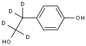 4-(2-hydroxyethyl-1,1,2,2-d4)phenol Struktur