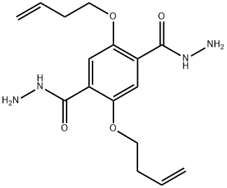 1,4-Benzenedicarboxylic acid, 2,5-bis(3-buten-1-yloxy)-, 1,4-dihydrazide Structure