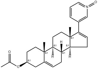3-((3S,8R,9S,10R,13S,14S)-3-acetoxy-10,13-dimethyl-2,3,4,7,8,9,10,11,12,13,14,15-dodecahydro-1H-cyclopenta[a]phenanthren-17-yl)pyridine 1-oxide Struktur