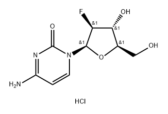2'-Deoxy-2'-fluoro-beta-D-arabinocytidine hydrochloride Struktur