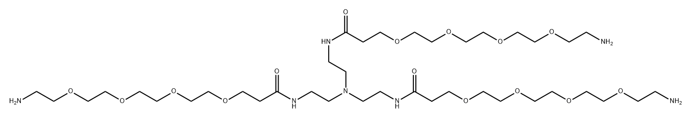 Tri(Amino-PEG4-amide)-amine, 2523025-41-2, 结构式