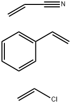 丙烯腈、氯乙烯、苯乙烯三元的共聚物, 25231-96-3, 结构式