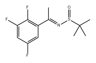 (R)-2-甲基-N-(1-(2,3,5-三氟苯基)亚乙基)丙烷-2-亚磺酰胺 结构式
