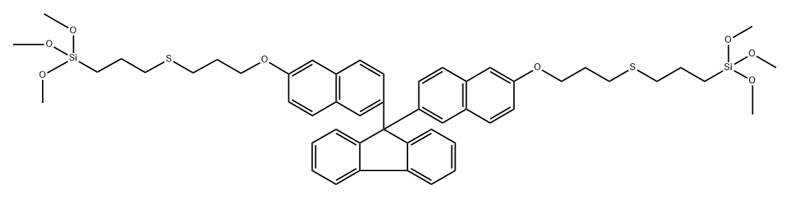 9,9-双[6-[3-[[3-(三甲氧基硅基)丙基]硫代]丙氧基]-2-萘基]- 9H-芴, 2527127-87-1, 结构式