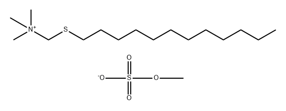 (ドデシルチオ)-N,N,N-トリメチルメタンアミニウム·硫酸メチル 化学構造式