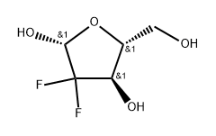 b-D-ribofuranose, 2-deoxy-2,2-difluoro- Structure