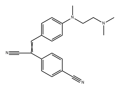 Benzeneacetonitrile, 4-cyano-α-[[4-[[2-(dimethylamino)ethyl]methylamino]phenyl]methylene]- Struktur
