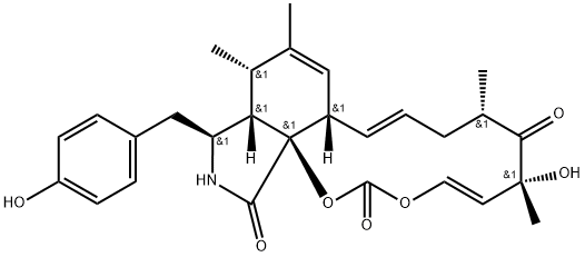 苯查尔菌素 A, 253129-68-9, 结构式