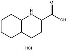 decahydroquinoline-2-carboxylic Acid Hydrochloride Structure