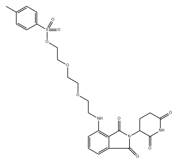 泊马度胺-氨基-三聚乙二醇-对甲苯磺酰酯, 2545963-11-7, 结构式