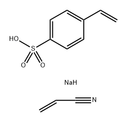 丙烯腈钠与对苯乙烯磺酸的共聚物, 25464-57-7, 结构式