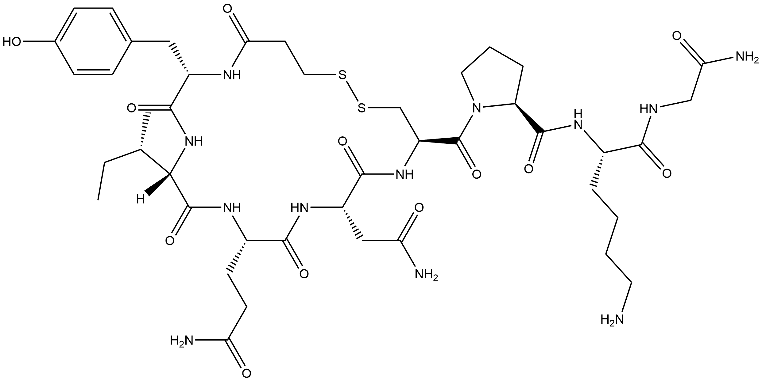 (Deamino-Cys1,Lys?)-Oxytocin trifluoroacetate salt 结构式