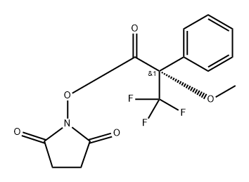 (S)-3,3,3-Trifluoro-2-methoxy-2-phenyl-propionic acid 2,5-dioxo-pyrrolidin-1-yl ester Structure