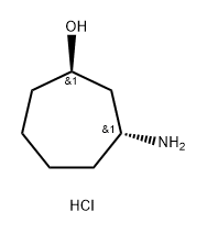 (1R,3R)-3-Amino-cycloheptanol hydrochloride Struktur
