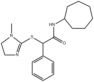 Benzeneacetamide, N-cycloheptyl-α-[(4,5-dihydro-1-methyl-1H-imidazol-2-yl)thio]-,2559703-06-7,结构式