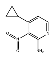 4-cyclopropyl-3-nitropyridin-2-amine 结构式