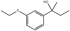 Benzenemethanol, α-ethyl-3-(ethylthio)-α-methyl- Structure