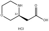 (S)-2-(吗啉-3-基)乙酸盐酸盐, 2566483-70-1, 结构式