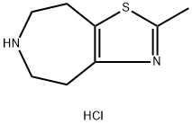 4H-Thiazolo[4,5-d]azepine, 5,6,7,8-tetrahydro-2-methyl-, hydrochloride (1:2) Structure