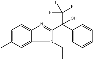 1H-Benzimidazole-2-methanol, 1-ethyl-6-methyl-α-phenyl-α-(trifluoromethyl)- Structure