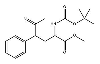 2-((叔丁氧基羰基)氨基)-5-氧代-4-苯基己酸甲酯 结构式
