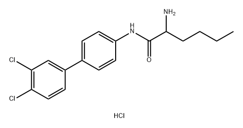 Hexanamide, 2-amino-N-(3',4'-dichloro[1,1'-biphenyl]-4-yl)-, hydrochloride (1:1)|