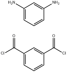 间苯二甲酰氯与间苯二甲酰胺的聚合物,25765-47-3,结构式