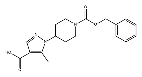 1-(1-(苄氧羰基)哌啶-4-基)-5-甲基-1H-吡唑-4-羧酸 结构式