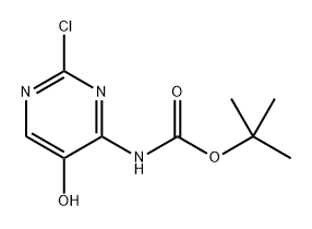 tert-butyl N-(2-chloro-5-hydroxypyrimidin-4-yl)carbamate Struktur