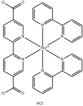 bis(2,2'-bipyridine-κN1,κN1')[[2,2'-bipyridine]-5,5'-dicarboxylato(2-)-κN1,κN1']-, dihydrochloride Structure