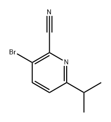 3-bromo-6-isopropylpicolinonitrile 结构式