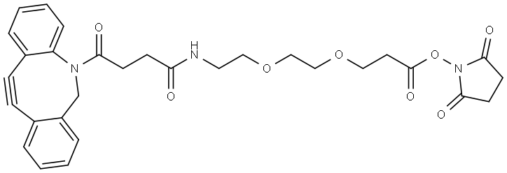 二苯并环辛炔-二聚乙二醇-琥珀酰亚胺酯 结构式