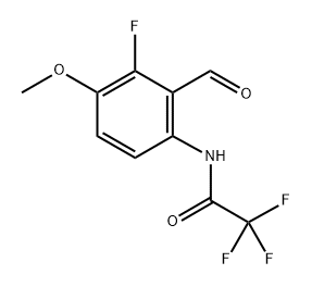 2,2,2-Trifluoro-N-(3-fluoro-2-formyl-4-methoxyphenyl)acetamide 结构式