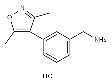 1-[3-(3,5-dimethyl-1,2-oxazol-4-yl)phenyl]methana
mine hydrochloride 结构式