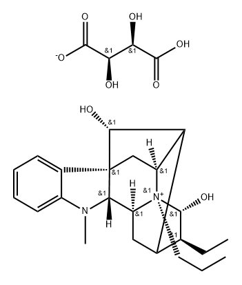酒石酸水素プラジュマリン 化学構造式