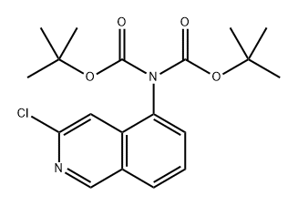 (3-氯异喹啉-5-基)亚氨基二碳酸二叔丁酯 结构式