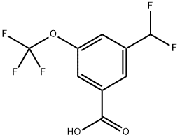 3-(difluoromethyl)-5-(trifluoromethoxy)benzoic acid Struktur