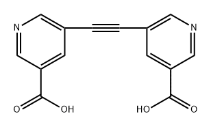 1,2-二(5-羧基-3-吡啶基)乙炔,2594907-89-6,结构式