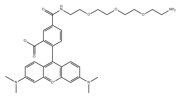 5-四甲基罗丹明-三聚乙二醇-氨基 结构式