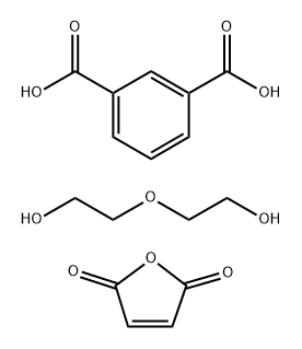 1,3-Benzenedicarboxylic acid, polymer with 2,5-furandione and 2,2'-oxybis[ethanol] Struktur