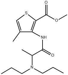 Methyl 3-[[(2RS)-2-(dipropylamino)propanoyl]amino]-4-methylthiophene-2-carboxylate Structure