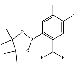 2-(2-(二氟甲基)-4,5-二氟苯基)-4,4,5,5-四甲基-1,3,2-二氧杂硼烷,2604514-82-9,结构式