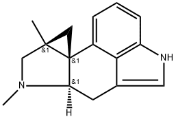 (9bR)-1aα,3-Dimethyl-1a,2,3,3aα,4,6-hexahydro-1H-cyclopropa[c]indolo[4,3-ef]indole Structure