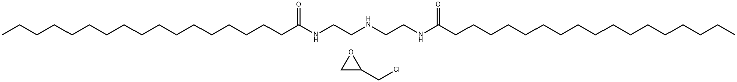 N,N'-(亚氨基二乙烯)双十八酰胺与(1-氯-2,3-环氧丙烷)的聚合物,26062-92-0,结构式