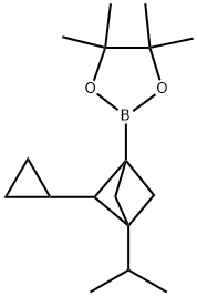 2-(2-Cyclopropyl-3-isopropylbicyclo[1.1.1]pentan-1-yl)-4,4,5,5-tetramethyl-1,3,2-dioxaborolane Structure