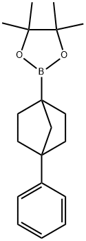 4,4,5,5-四甲基-2-(4-苯基双环[2.2.1]庚烷-1-基)-1,3,2-二氧硼烷 结构式
