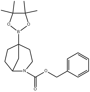 5-(4,4,5,5-四甲基-1,3,2-二氧杂硼烷-2-基)-2-氮杂双环[3.2.1]辛烷-2-羧酸苄酯, 2609867-73-2, 结构式