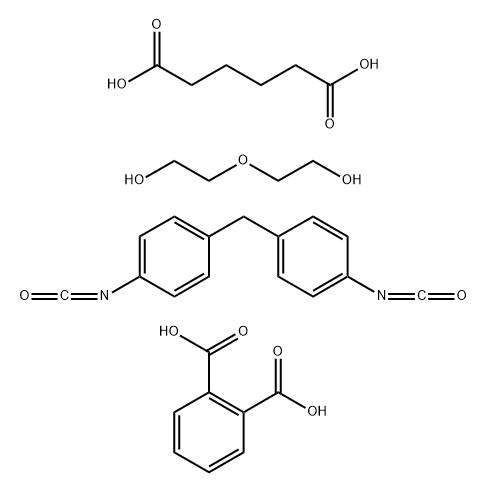 1,2-Benzenedicarboxylic acid, polymer with hexanedioic acid, 1,1-methylenebis4-isocyanatobenzene and 2,2-oxybisethanol Struktur
