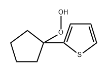 2-(1-氢过氧环戊基)噻吩 结构式